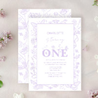 1er Anniversaire Floral Lilac Flowers Turc Un