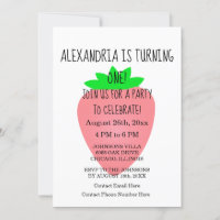 1er Anniversaire Fraise rose Bébé Fille Age person