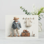 Invitation 1er anniversaire French Artist Baby Suit Paint Stu (Debout devant)