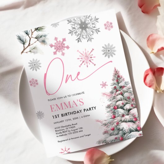 Invitation 1er Anniversaire Invitation, hiver un Anniversaire