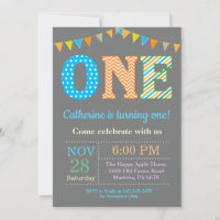 1er Anniversaire Invitation. Le premier anniversai