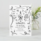 Invitation 1er Anniversaire Invitation, Main tirée 1er Annive (Debout devant)