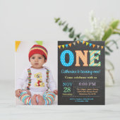 Invitation 1er Anniversaire Invitation. Photo du premier anni (Debout devant)
