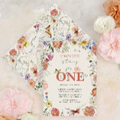 Invitation 1er Anniversaire Les Fleurs Pressées Tournent Un