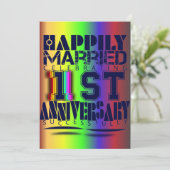 Invitation 1er anniversaire mariage (Debout devant)