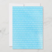 Invitation 1er Anniversaire moderne Baptême garçon bleu Polka (Dos)
