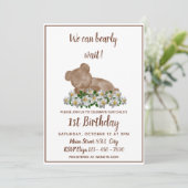 Invitation 1er Anniversaire - Nous pouvons attendre tôt Invit (Debout devant)
