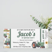 Invitation 1er Anniversaire Obtenez votre billet de tracteur (Debout devant)