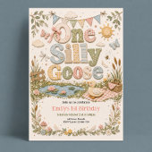 Invitation 1er anniversaire Oie Silly
