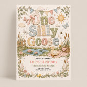 Invitation 1er anniversaire Oie Silly