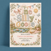 Invitation 1er anniversaire Oie Silly