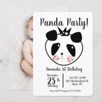 1er Anniversaire Panda Moderne Mignon
