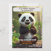 Invitation 1er Anniversaire Panda Nom personnalisé Age Kids (Devant)