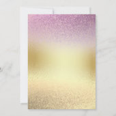 Invitation 1er anniversaire Parties scintillant rose or Notre (Dos)