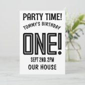 Invitation 1ER ANNIVERSAIRE PERSONNALISÉ SUR MESURE Invitatio (Debout devant)