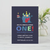 Invitation 1er anniversaire Petit Monster Boy Party Invitatio (Debout devant)