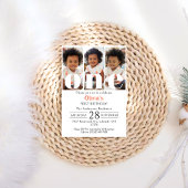 Invitation 1er Anniversaire Photo Collage Neutre Sexe