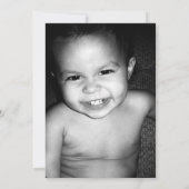 Invitation 1ER Anniversaire Photo N'importe quelle couleur Pa (Dos)