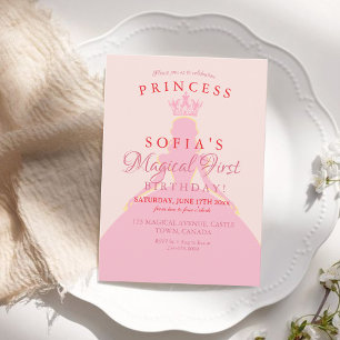 Invitation 1er anniversaire Princesse Photo