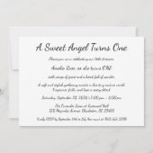 Invitation 1er Anniversaire Robe Ange & Art Parfum (Dos)