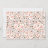 Invitation 1er anniversaire Rustic Wood Shabby Chic Roses Pho (Dos)
