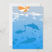 Invitation 1er anniversaire sous la mer orca whale boy party (Dos)