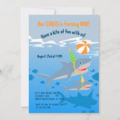 Invitation 1er anniversaire sous la mer requin baleine garçon (Devant)