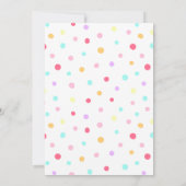 Invitation 1er Anniversaire Sweet One mignonne Donut Rose Gir (Dos)