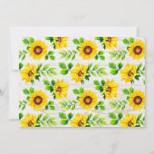 Invitation 1er Anniversaire Tournesol & Bois rustique Photo P (Dos)