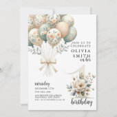 Invitation 1er anniversaire Whimsical (Devant)