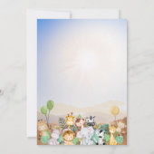 Invitation 1er Anniversaire Wild Jungle Safari Thème Invitati (Dos)