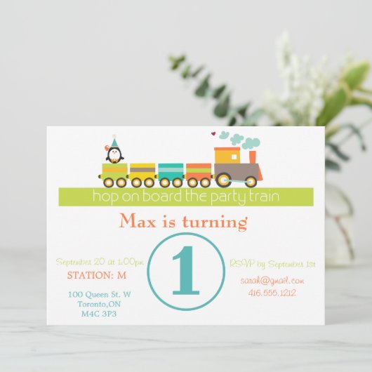 Invitation 1er appel de train pour garçons (Debout devant)