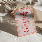 Invitation 1er Berry Hand Drawberry Photo Anniversaire