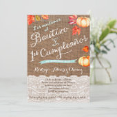 Invitation 1er cumple y Bautizo, invitaciones calabazas (Debout devant)