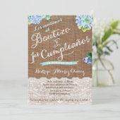 Invitation 1er cumple y Bautizo, invitaciones niño (Debout devant)