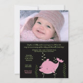 Invitation 1er dauphin de bébé sous la mer Anniversaire Invit (Dos)