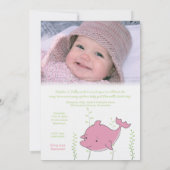 Invitation 1er dauphin de bébé sous la mer Anniversaire Invit (Dos)