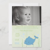 Invitation 1er dauphin de bébé sous la mer Anniversaire Invit (Dos)