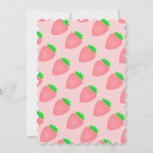 Invitation 1er été Anniversaire fraise bébé fille (Dos)