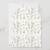 Invitation 1er Fleur sauvage Anniversaire tourne un papillon (Dos)