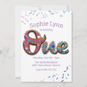 Invitation 1er gâteau de biscuits anniversaire (Devant)