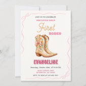 Invitation 1er Rodeo Wild West fête d'anniversaire (Devant)