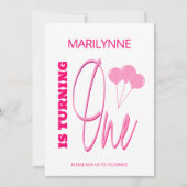 Invitation 1er Rosé Tourner un Anniversaire (Devant)