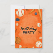 Invitation 1er Sport Boy Baseball Anniversaire Rookie de l'an (Dos)