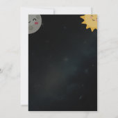 Invitation 1er voyage Aquarelle moderne Espace 1er anniversai (Dos)