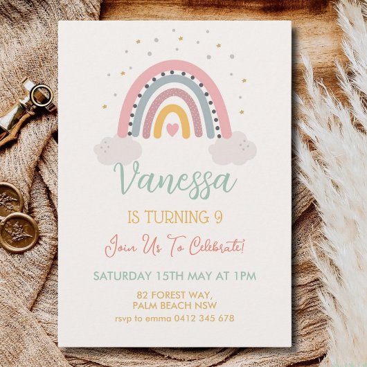 Invitation 1ère 2e 3e 4e 6e 7e 8e fête d'anniversaire