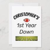 Invitation 1ère année de bas Football Boy's Birthday (Dos)