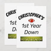 Invitation 1ère année de bas Football Boy's Birthday (Devant / Derrière)