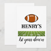 Invitation 1ère année de bas Football Boy's Birthday (Devant / Derrière)