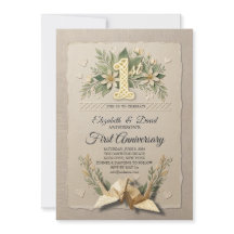 1ère Anniversaire de Mariage en Papier Découpe de 